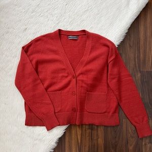 by Anthropologie Soft Knit Cardigan Rust Red